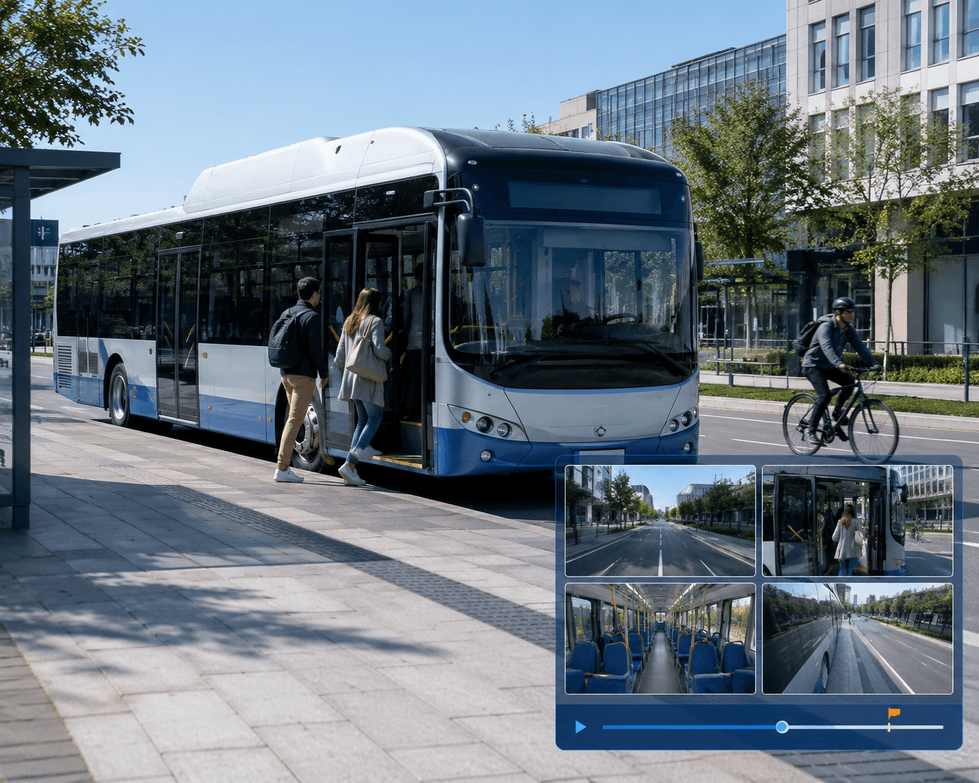 City bus MDVR and video review application