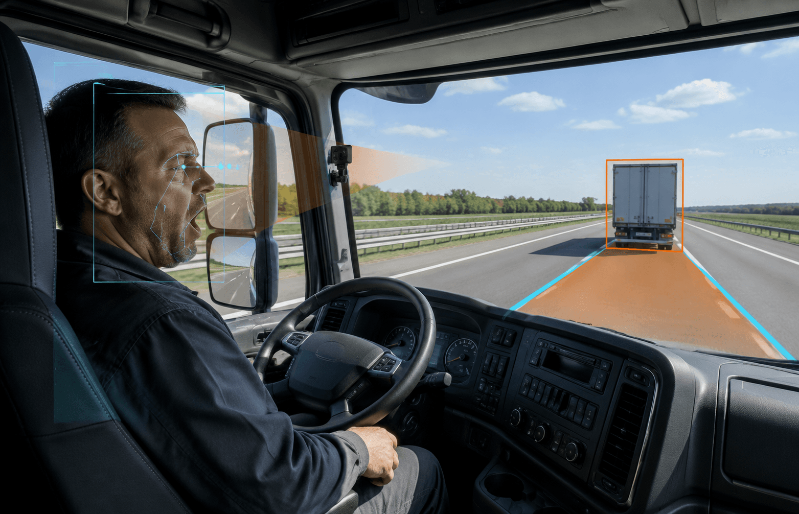 Driver awareness system for ADAS and DMS commercial vehicle projects