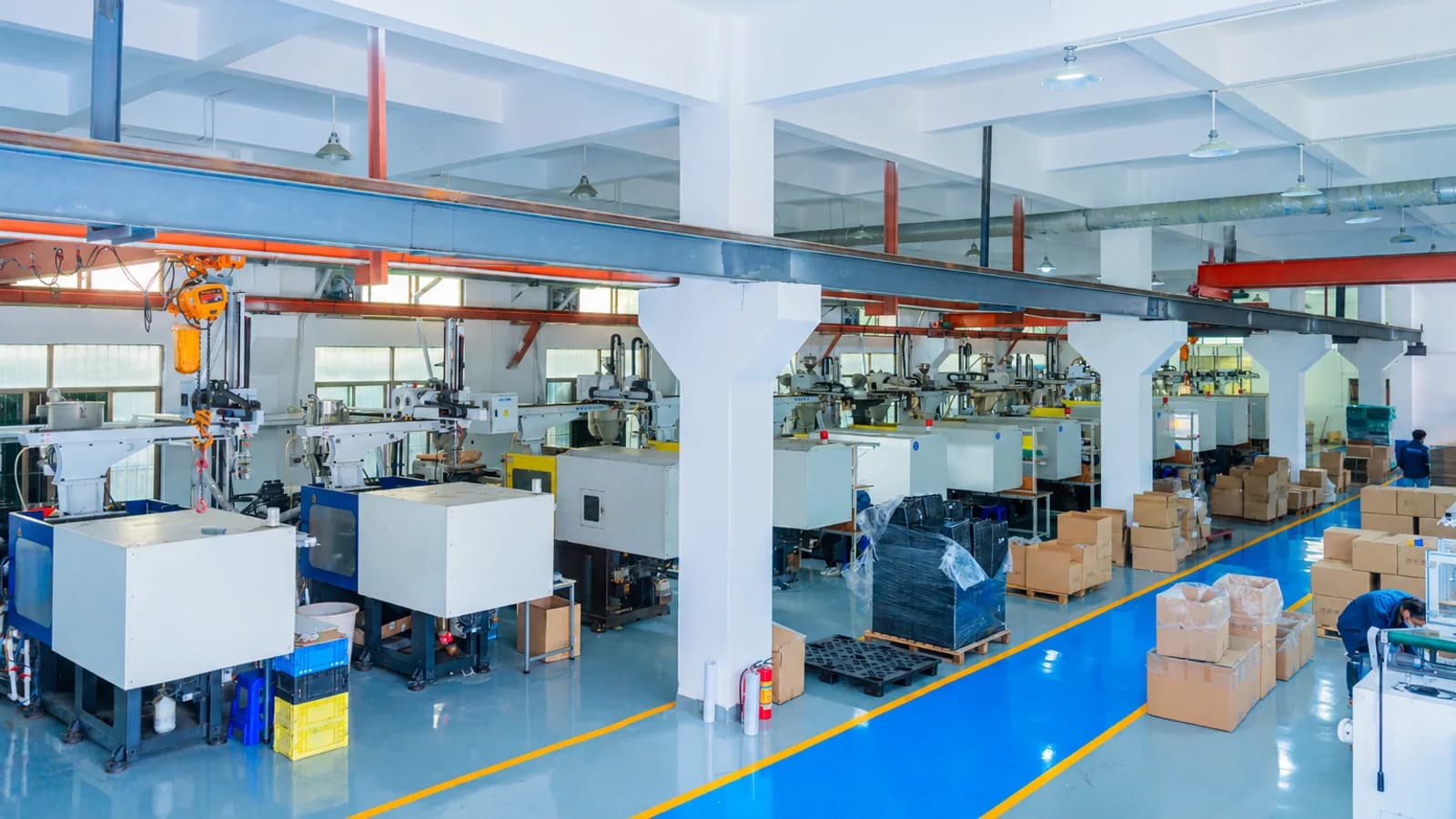 Manufacturing workshop with production equipment