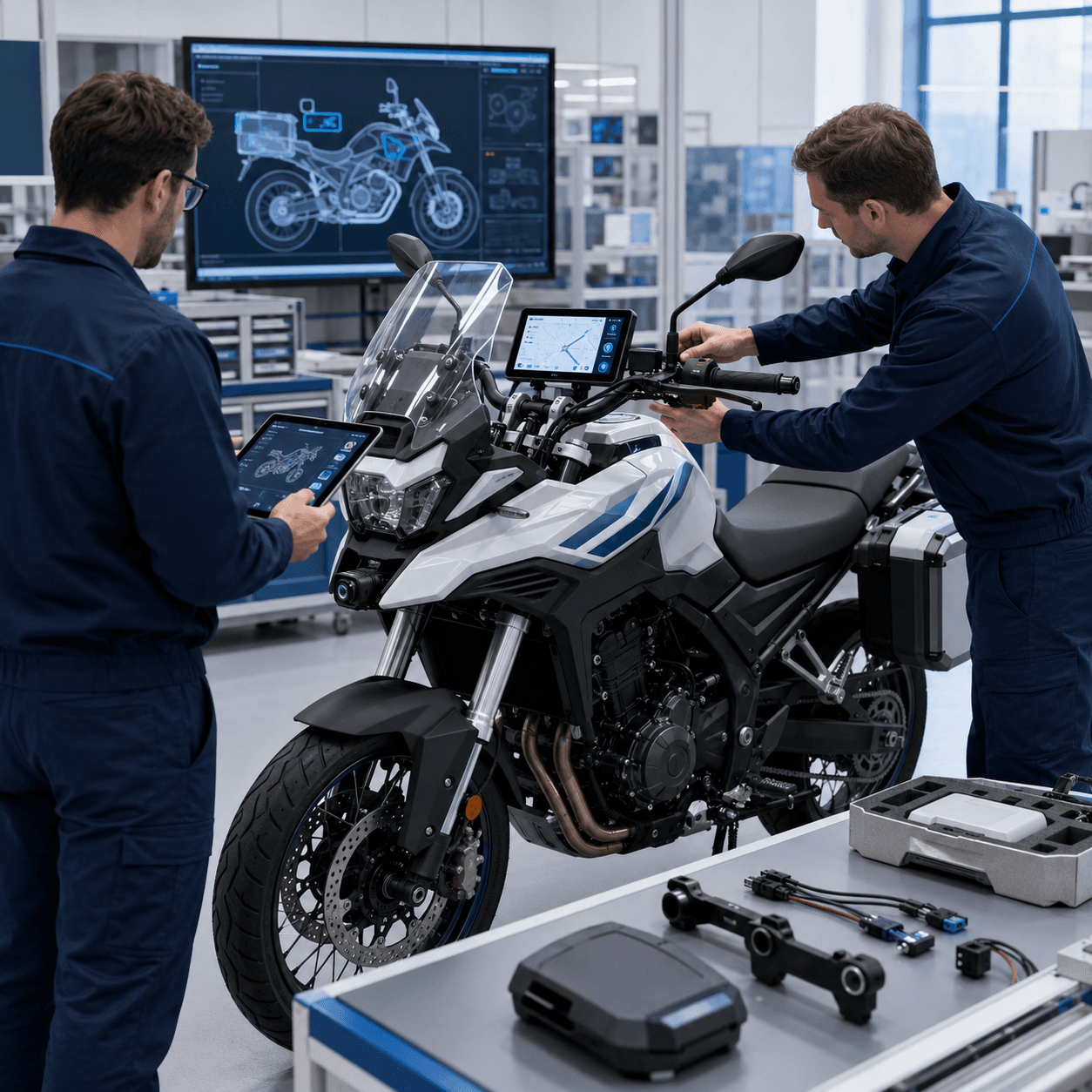 Motorcycle electronics OEM and ODM display integration project