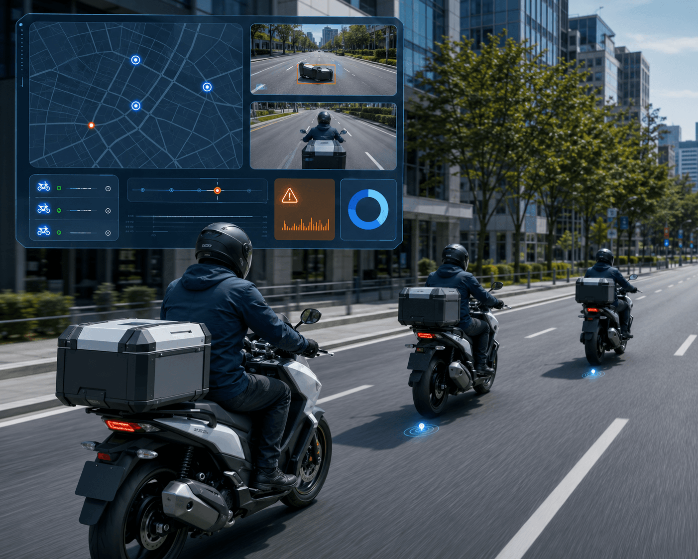 Motorcycle camera and video event workflow