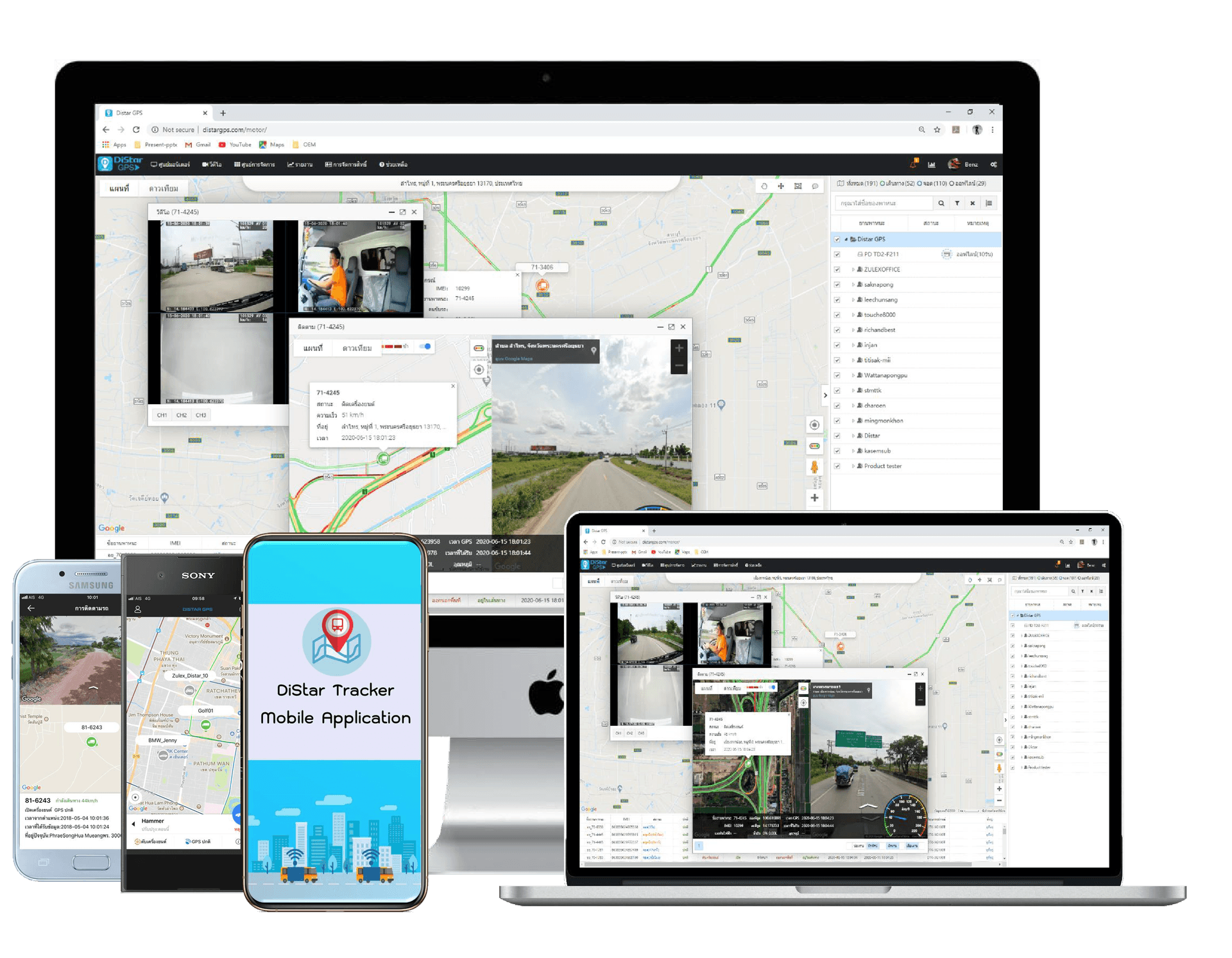 Fleet monitoring platform dashboard for vehicle tracking