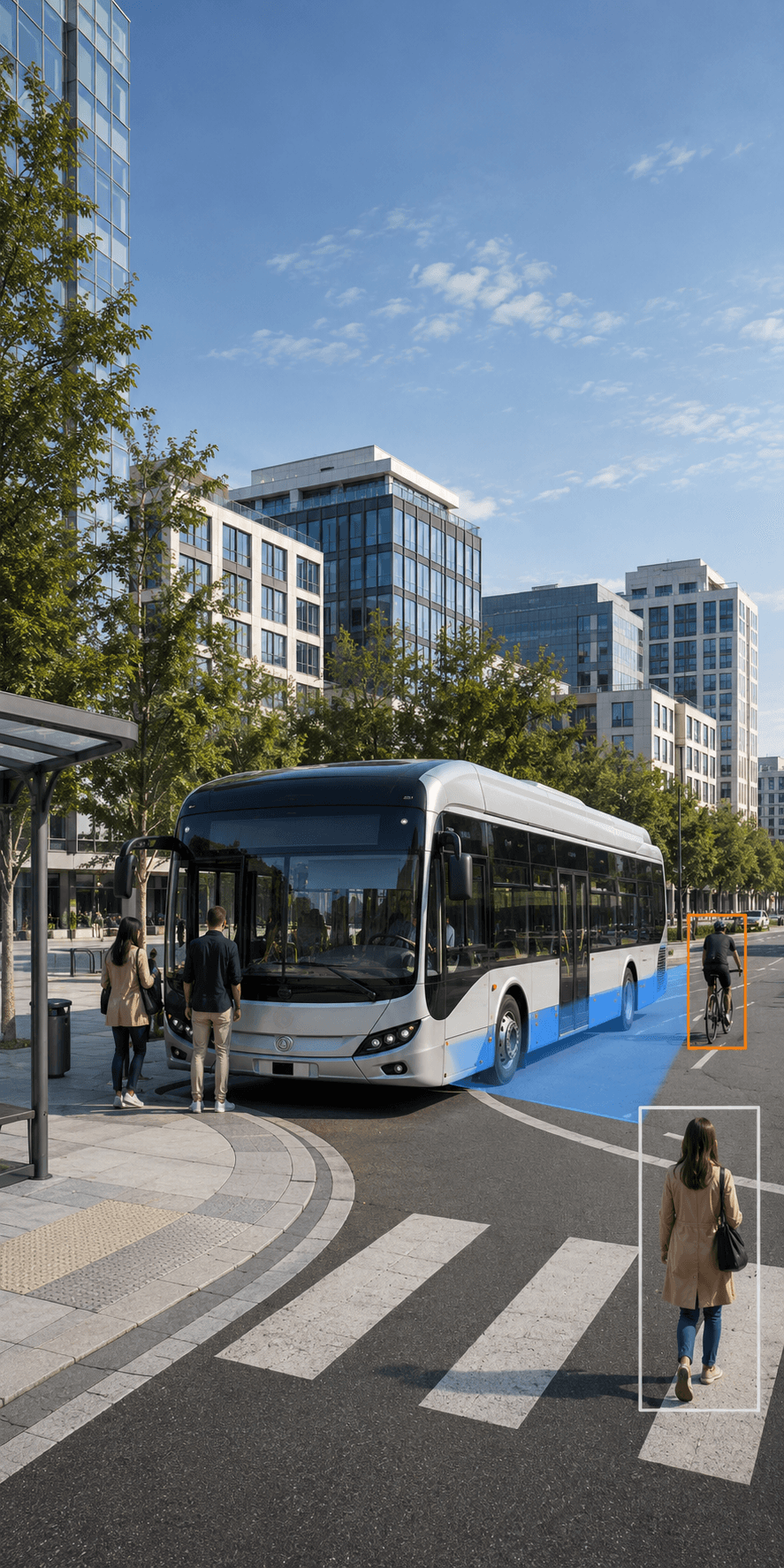 City bus intelligent video and driver safety scenario
