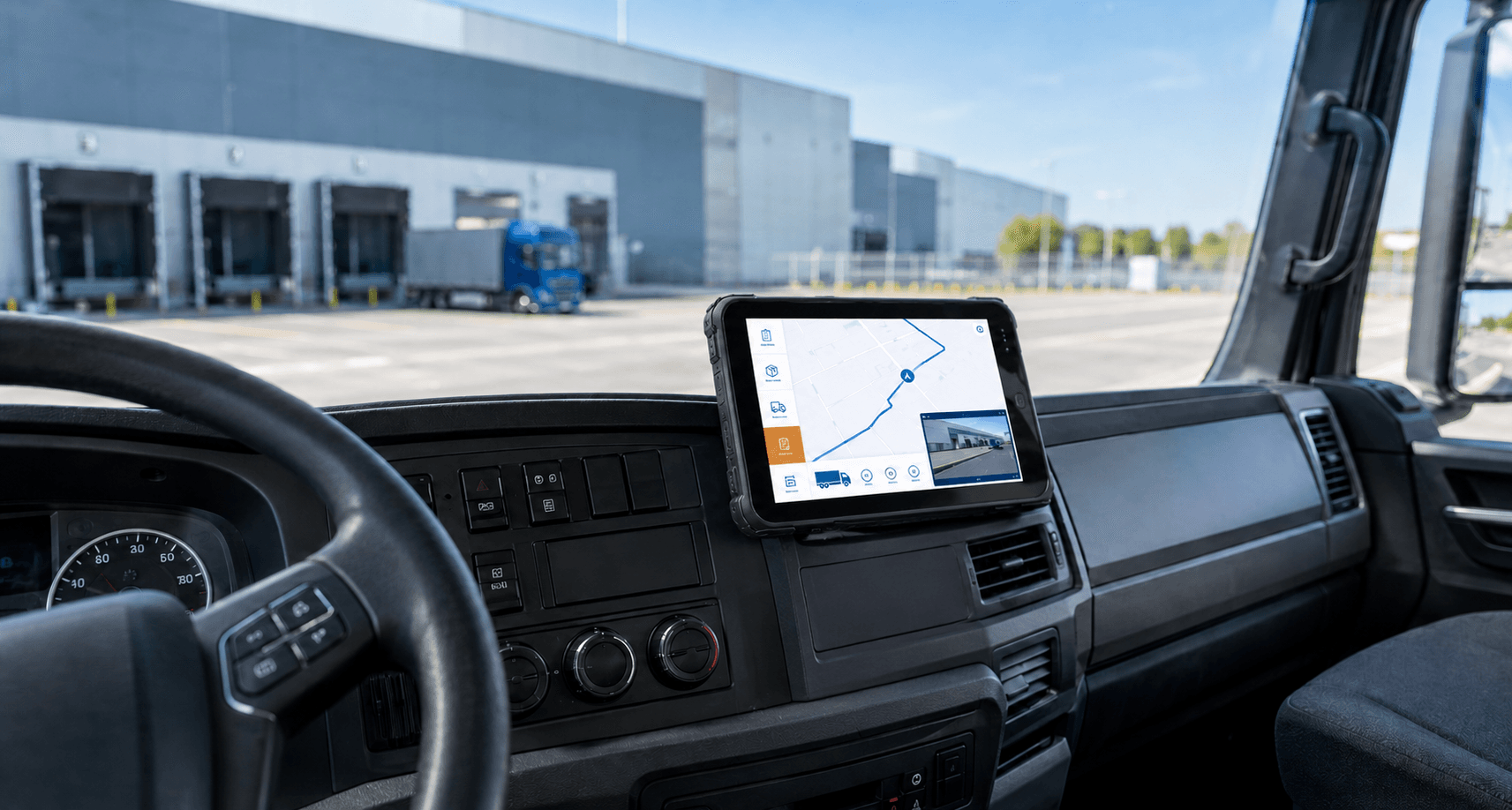 Vehicle tablet connected with fleet platform workflow