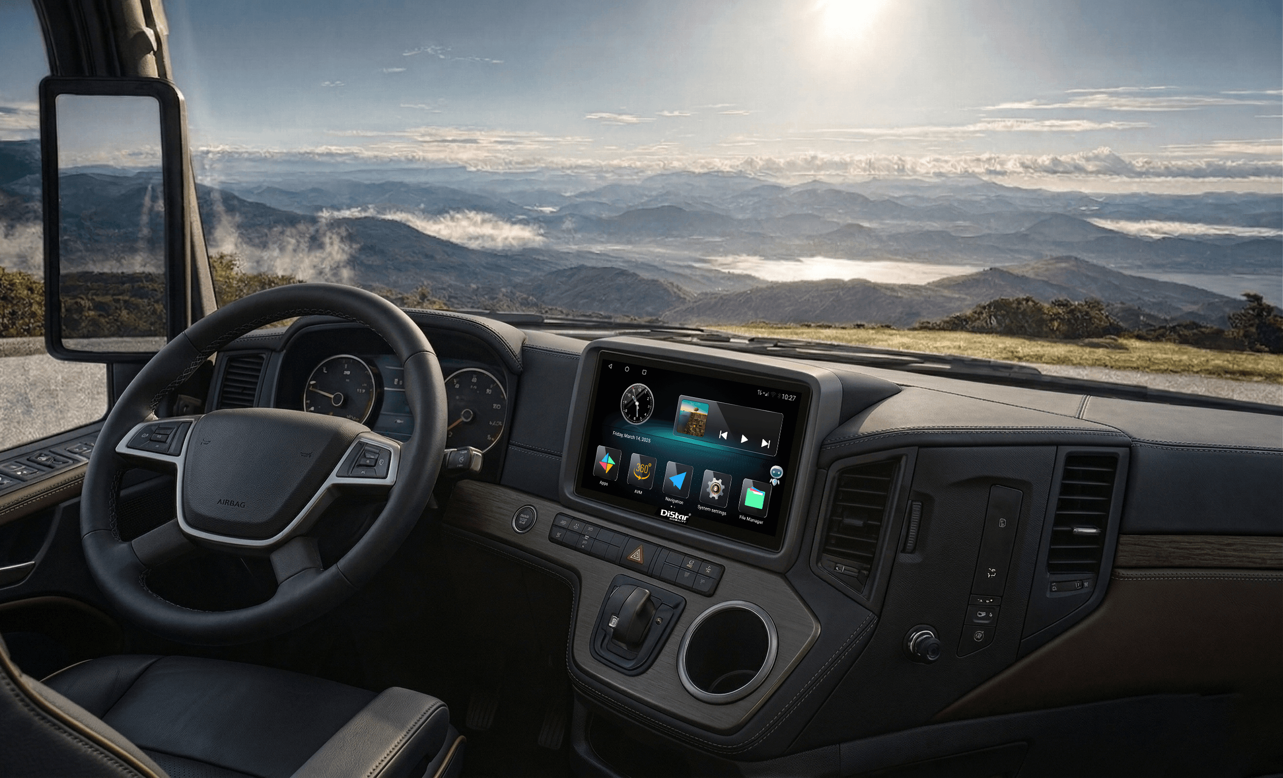 Vehicle thermal camera display in a commercial vehicle cabin